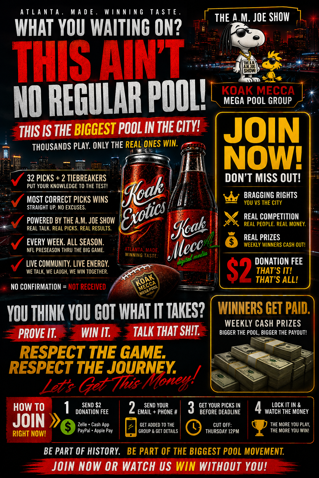 KOAK Exotics Pool — 2026 NFL Preseason Week 1